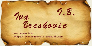 Iva Brešković vizit kartica
